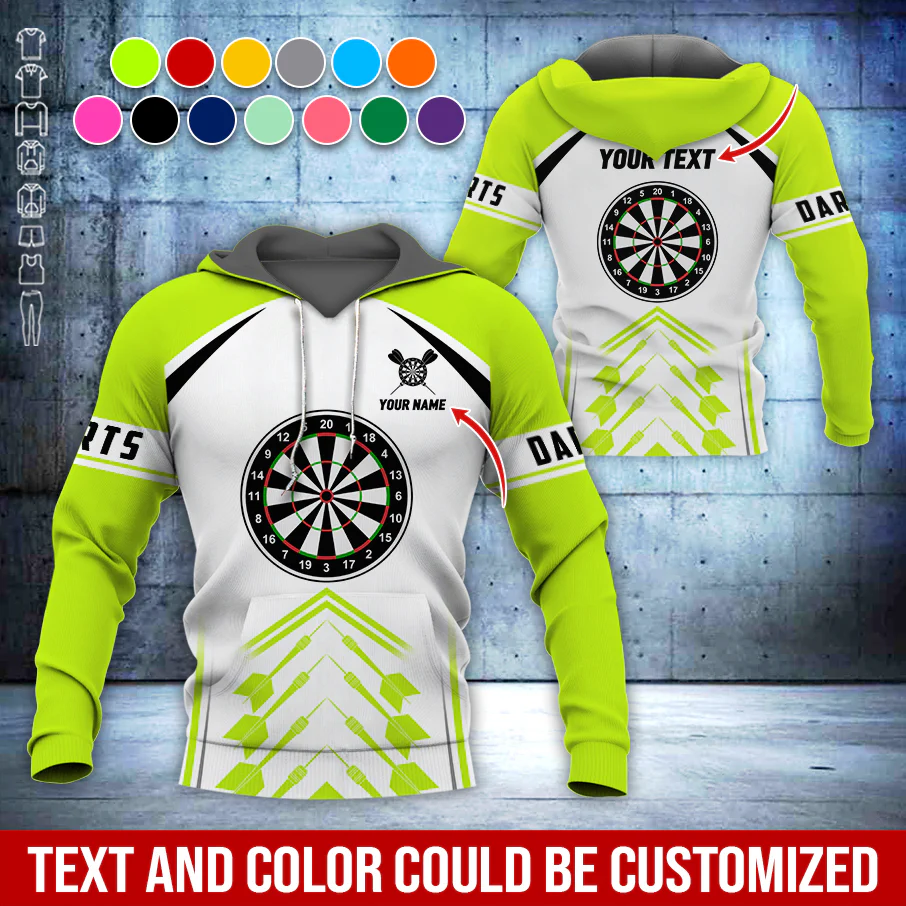 Personalized Darts Premium Hoodie, Dartsboards Pattern Hoodie White For Men & Women, Perfect Gift For Darts Lovers, Darts Player - Image 9