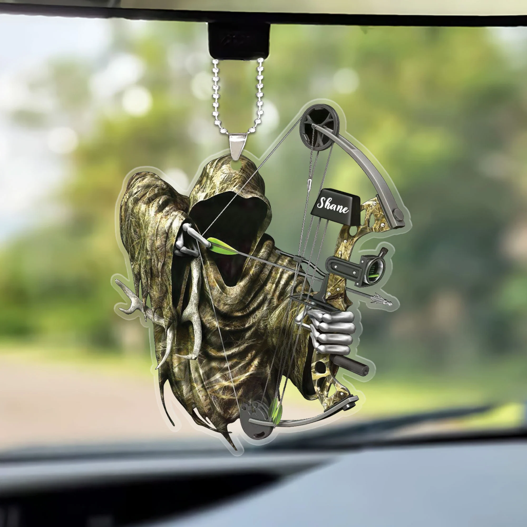 Personalized Death Archery Hanging Car Ornament Custom Shaped Christmas Car Ornament - Image 2