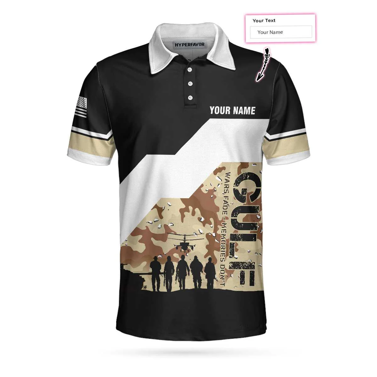 Personalized Desert Storm Veteran Polo Shirt, Personalized Gift For Veterans, Cool Desert Shirt Design For Male, Best Gift For Men Veterans - Image 5