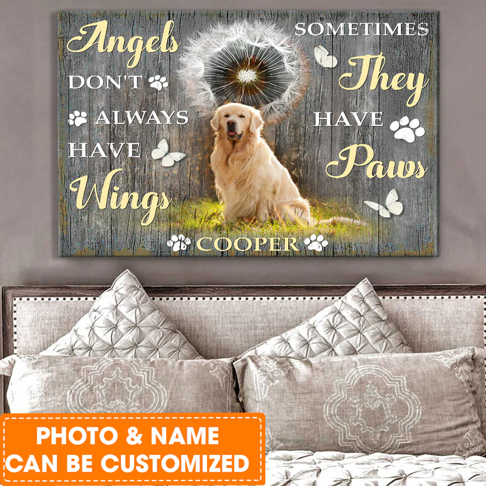 Personalized Dog Landscape Canvas, Beautiful Dandelion Canvas, Custom Photo Of Your Pet Canvas, Perfect Gift For Dog Lovers, Friends, Family - Image 3
