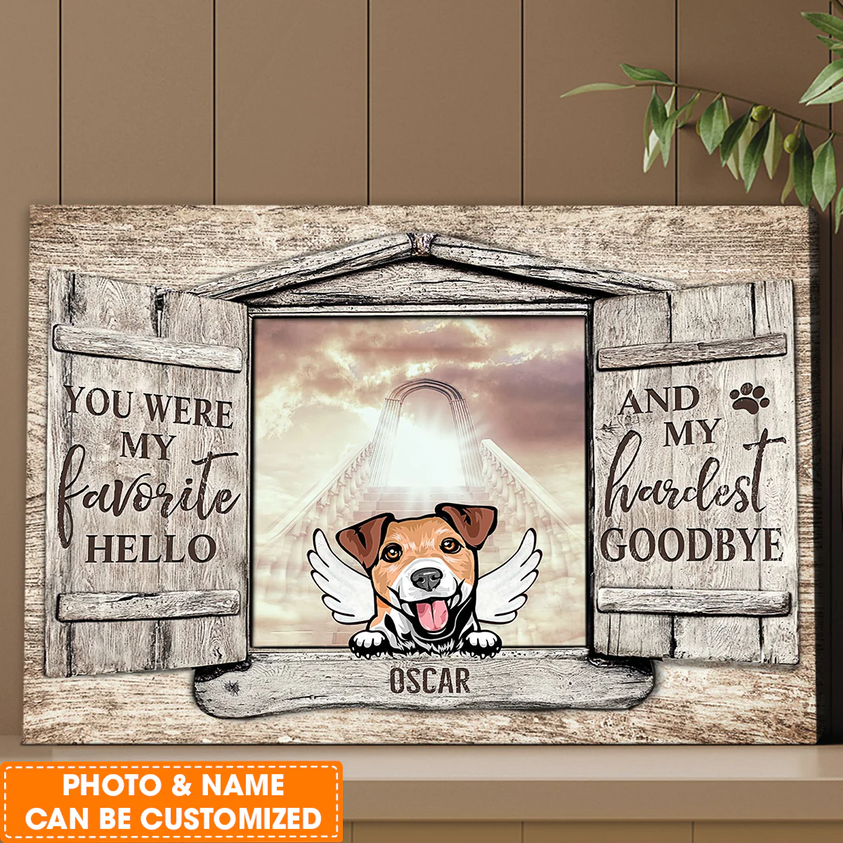 Personalized Dog Landscape Canvas, Custom Gift For Dog Owner Dog Sympathy Gifts Dog, Perfect Gift For Pet Lovers, Friend, Family - Image 2