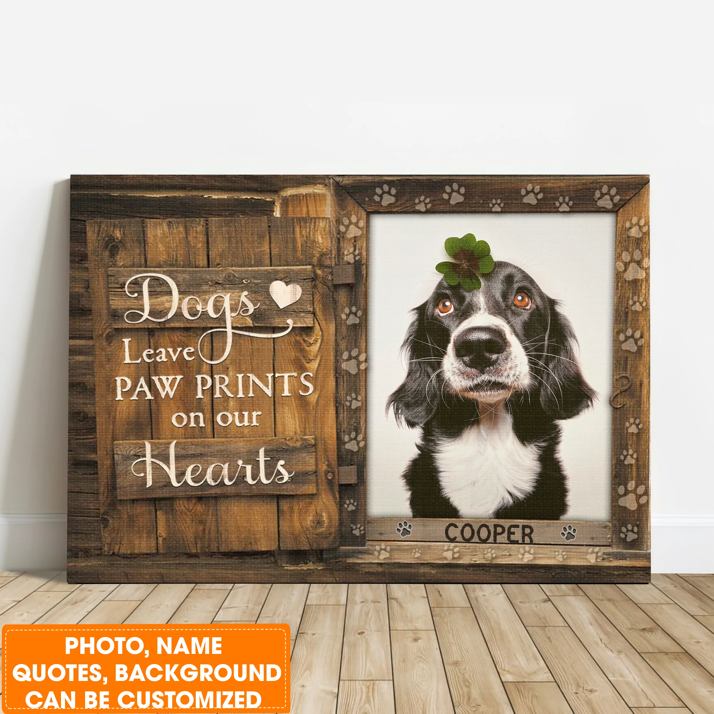 Personalized Dog Landscape Canvas, Custom Pet Photo, Pet Name For Your Hairy friend, Perfect Gift For Dog Lovers, Friend, Family - Image 7