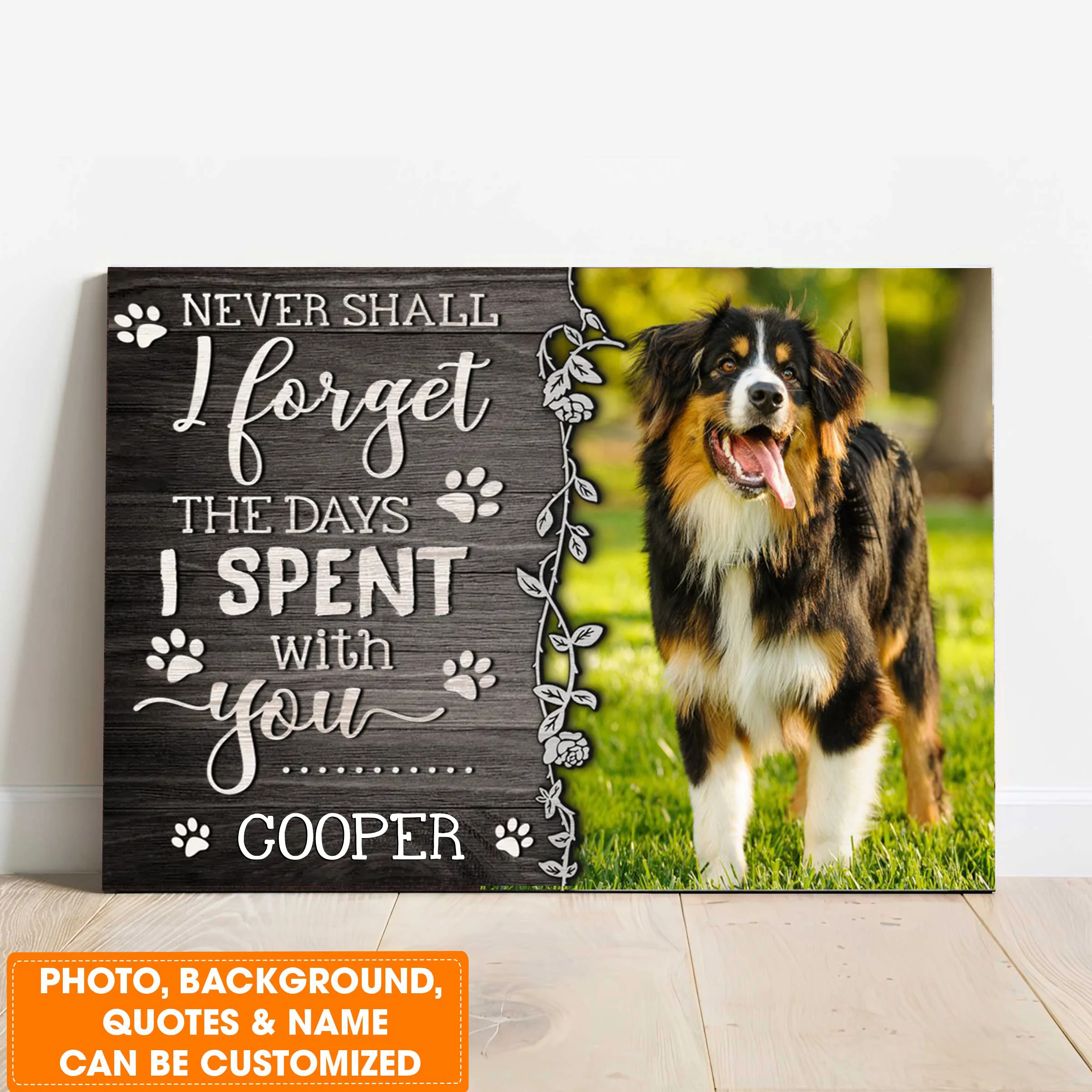 Personalized Dog Landscape Canvas, Custom Remember Pet Gift, Perfect Gift For Dog Lovers, Friends, Family - Image 4