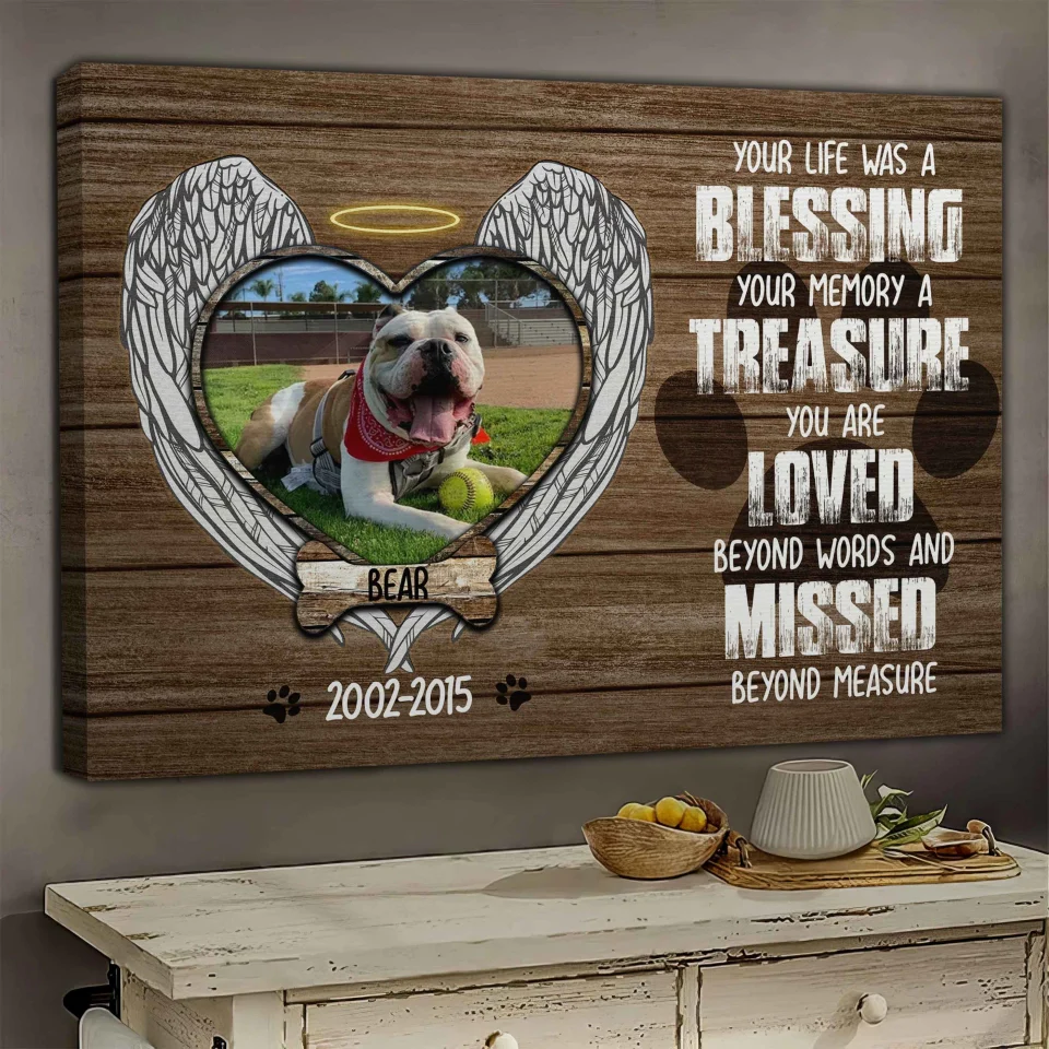 Personalized Dog Landscape Canvas, Memorial Dog Gift, Dog Photos On Canvas, Perfect Gift For Dog Lovers, Friends, Family - Image 6