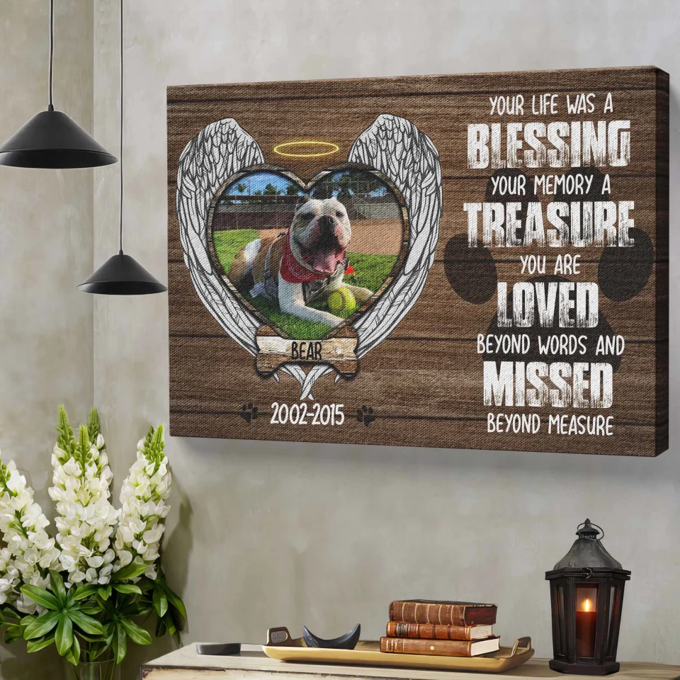 Personalized Dog Landscape Canvas, Memorial Dog Gift, Dog Photos On Canvas, Perfect Gift For Dog Lovers, Friends, Family - Image 7