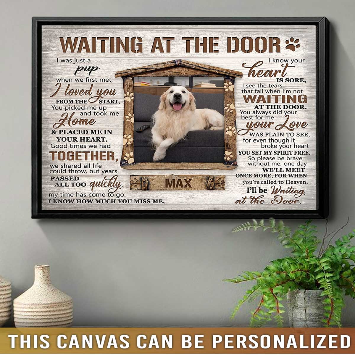 Personalized Dog Landscape Canvas, Unique Pet Memorial Gifts, Sayings For Loss Of Pet Dog Lover Gifts, Perfect Gift For Dog Lovers, Friends, Family - Image 4