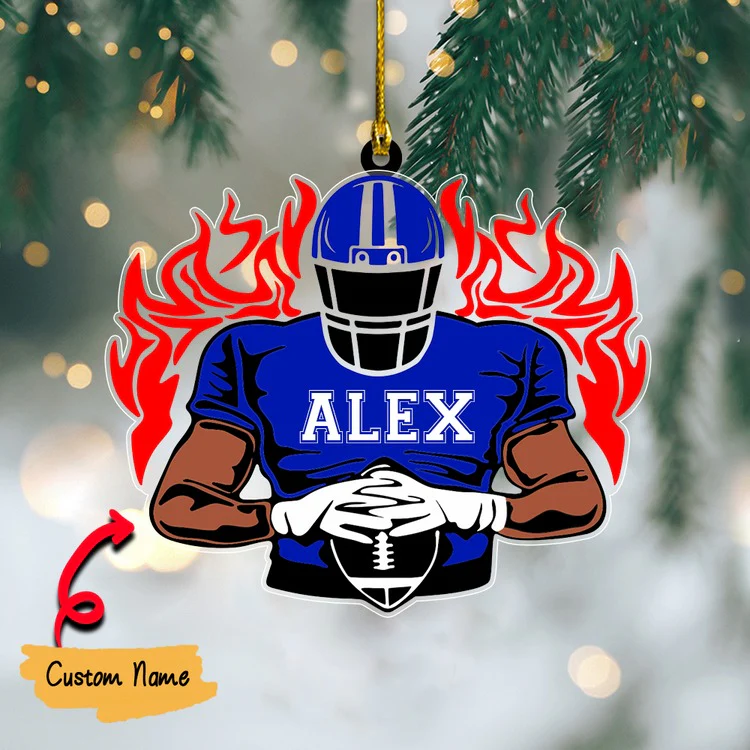 Personalized Football Player Acrylic Ornament - Great Gift Idea For Football Players, Football Lovers - Image 5