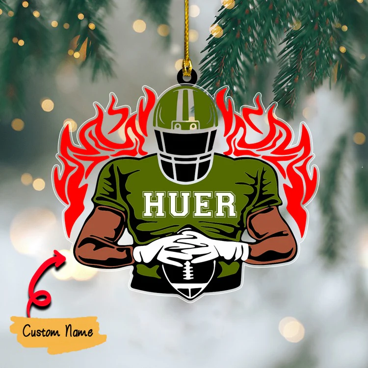 Personalized Football Player Acrylic Ornament - Great Gift Idea For Football Players, Football Lovers - Image 6