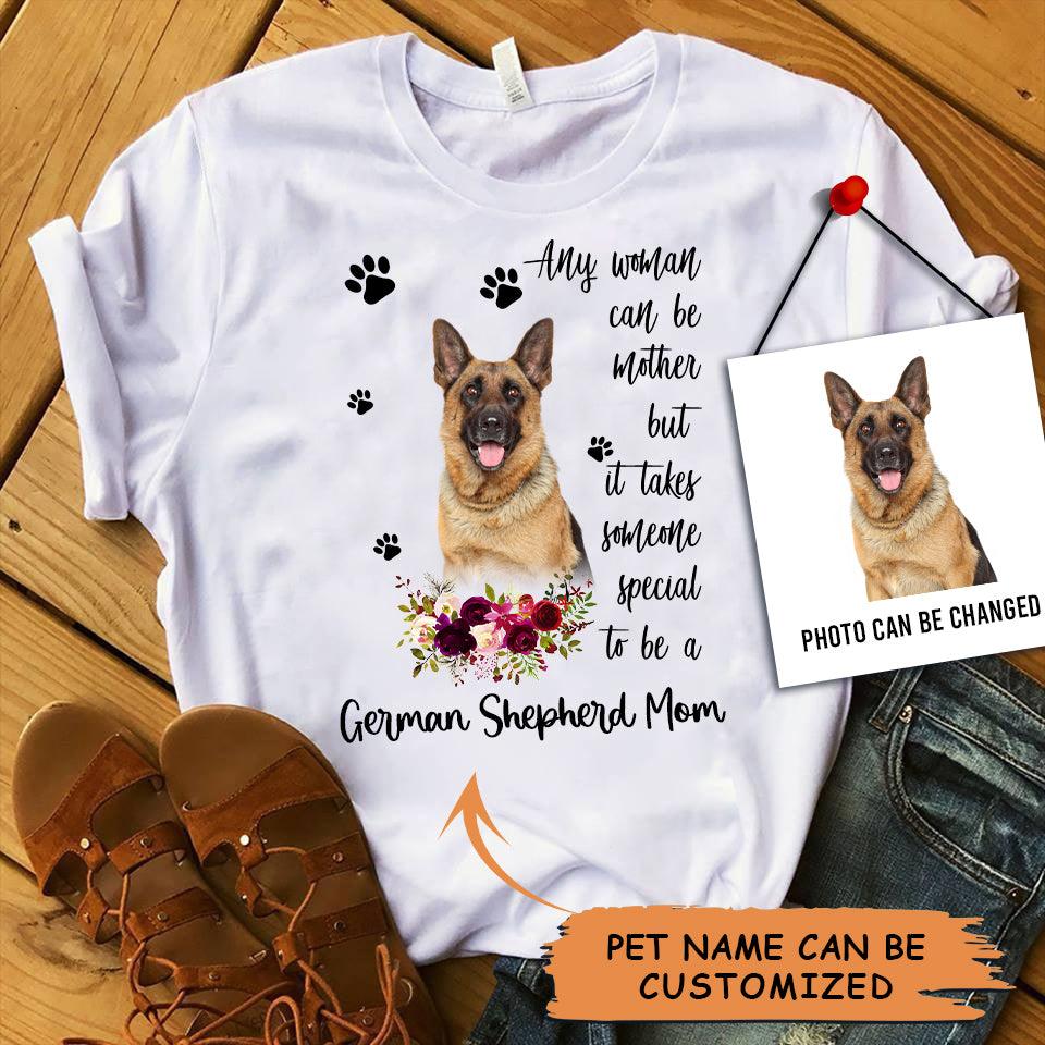 Personalized German Shepherd Mom T Shirts, Happy Mother's Day From German Shepherd For Humans, Women's German Shepherd Gifts T Shirts