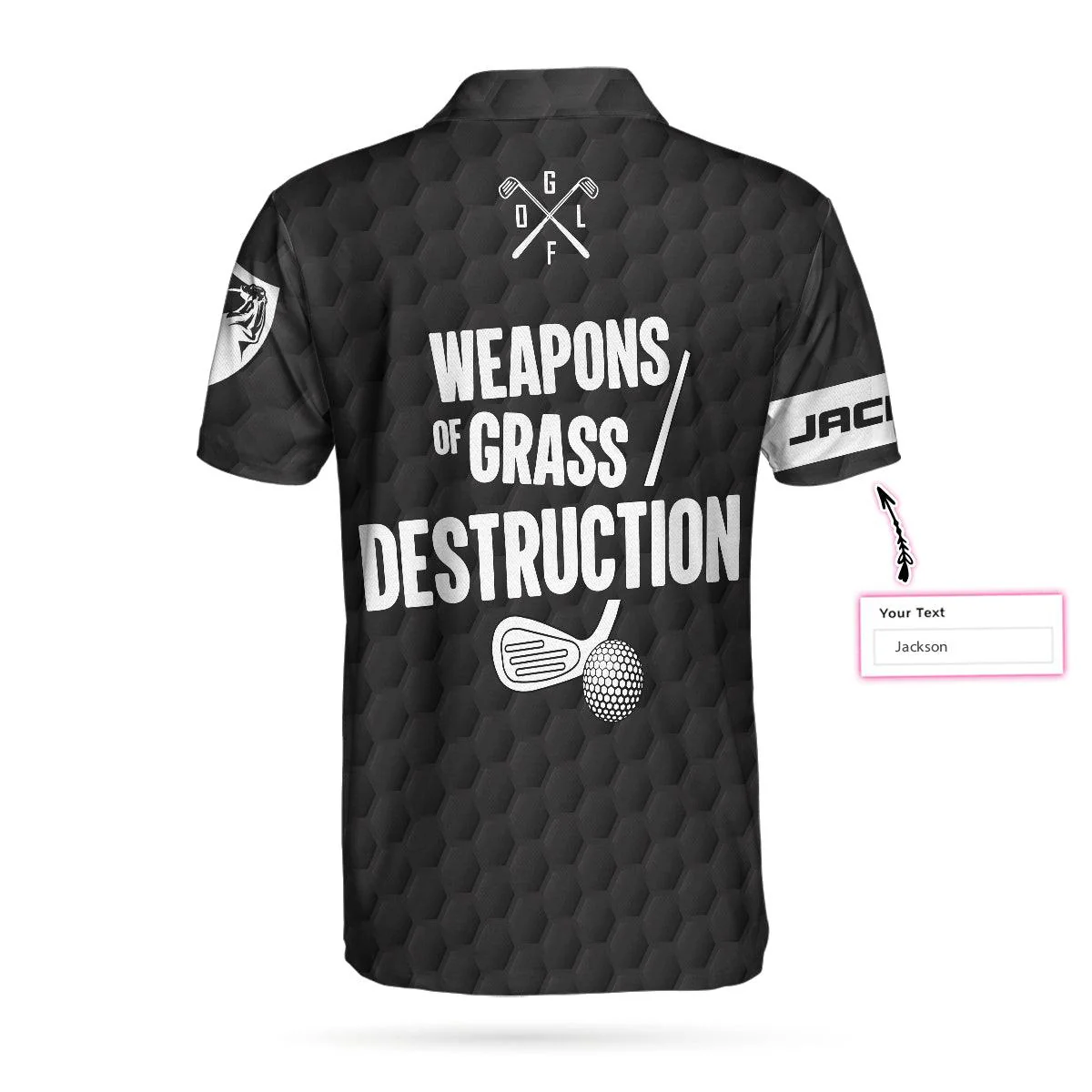 Personalized Golf Men Polo Shirts - Weapons Of Grass Destruction British Flag Custom Name Men Polo Shirts - Perfect Gift For Men, Golfers, Golf Lover - Image 2