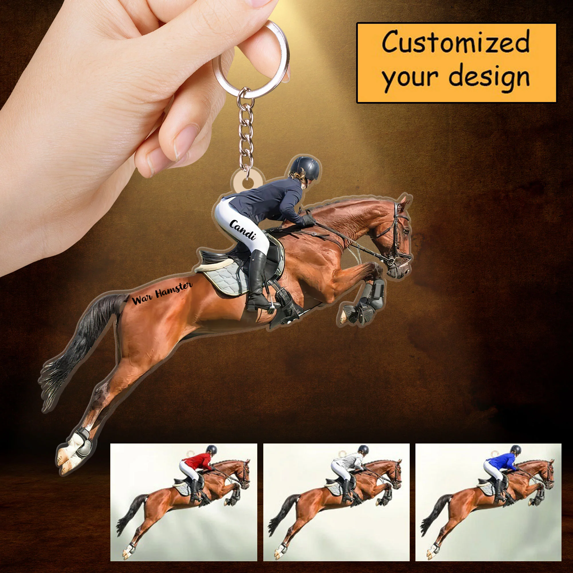 Personalized Horse Christmas Ornament - Gift Idea For Horse Lover, Custom Shape Ornament Christmas - Image 3