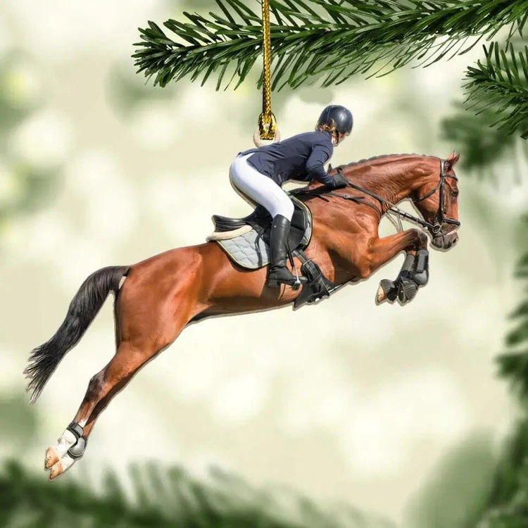Personalized Horse Christmas Ornament - Gift Idea For Horse Lover, Custom Shape Ornament Christmas - Image 5