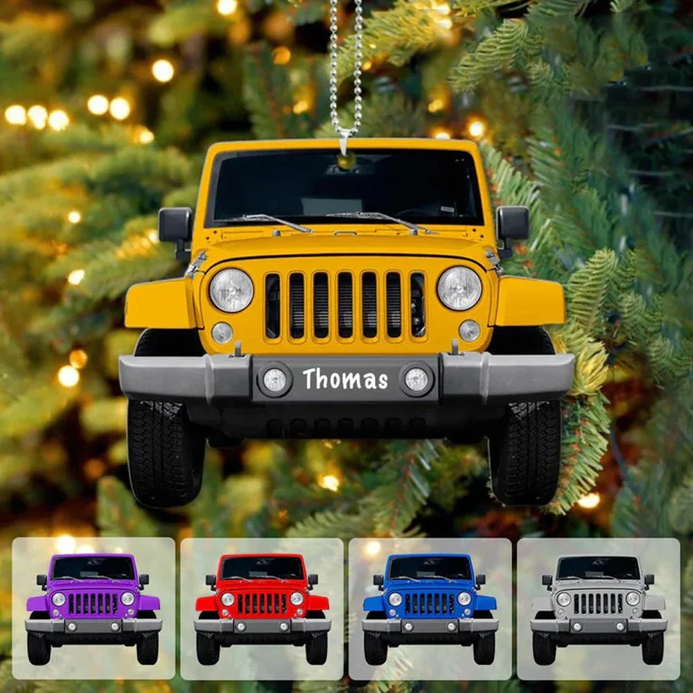 Personalized Jeep Ornament - Best Gift For Jeep Lovers, Jeep Acrylic Ornament for Christmas - Image 11