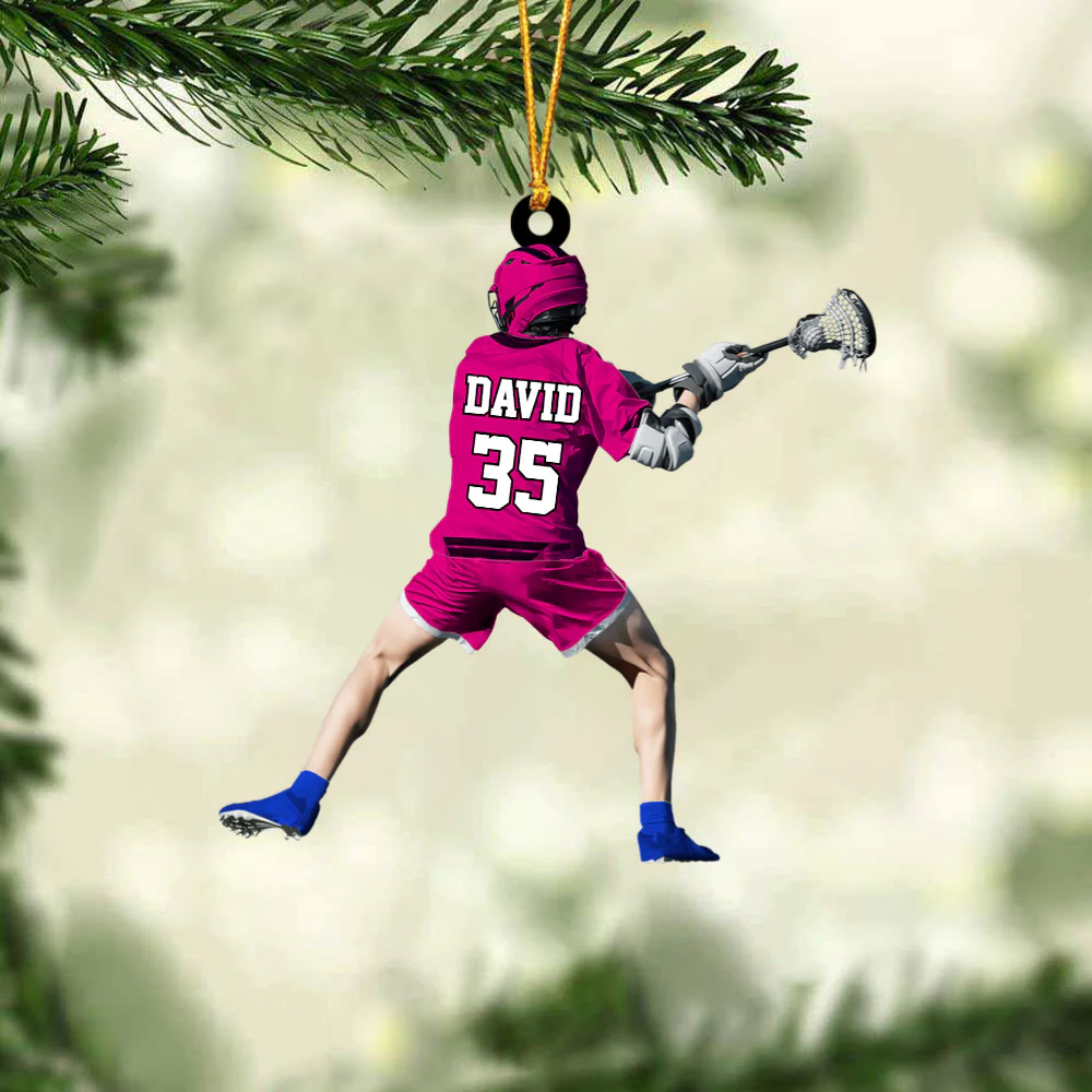 Personalized Lacrosse Man Acrylic Christmas Ornament, Lacrosse Team Gift For Husband, Lacrosse Lovers - Image 8