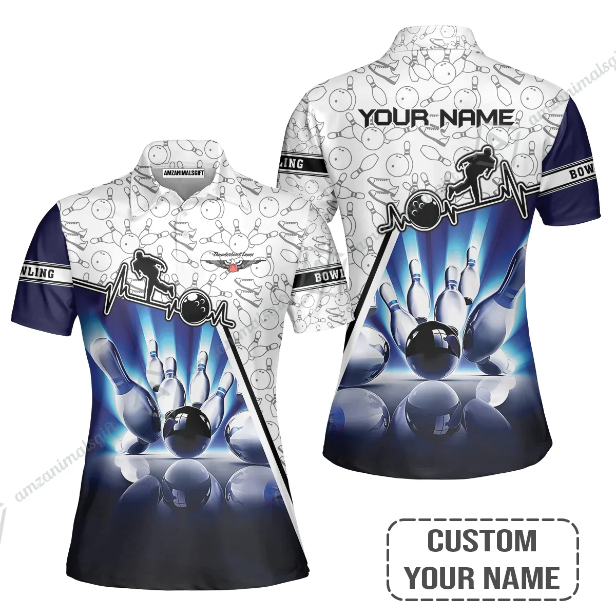Personalized Name Bowling Hawaiian Shirt, Thunderbowl Lanes Unique Bowling Shirt For Men Women, Perfect Gift For Bowling Lovers, Bowlers - Image 4