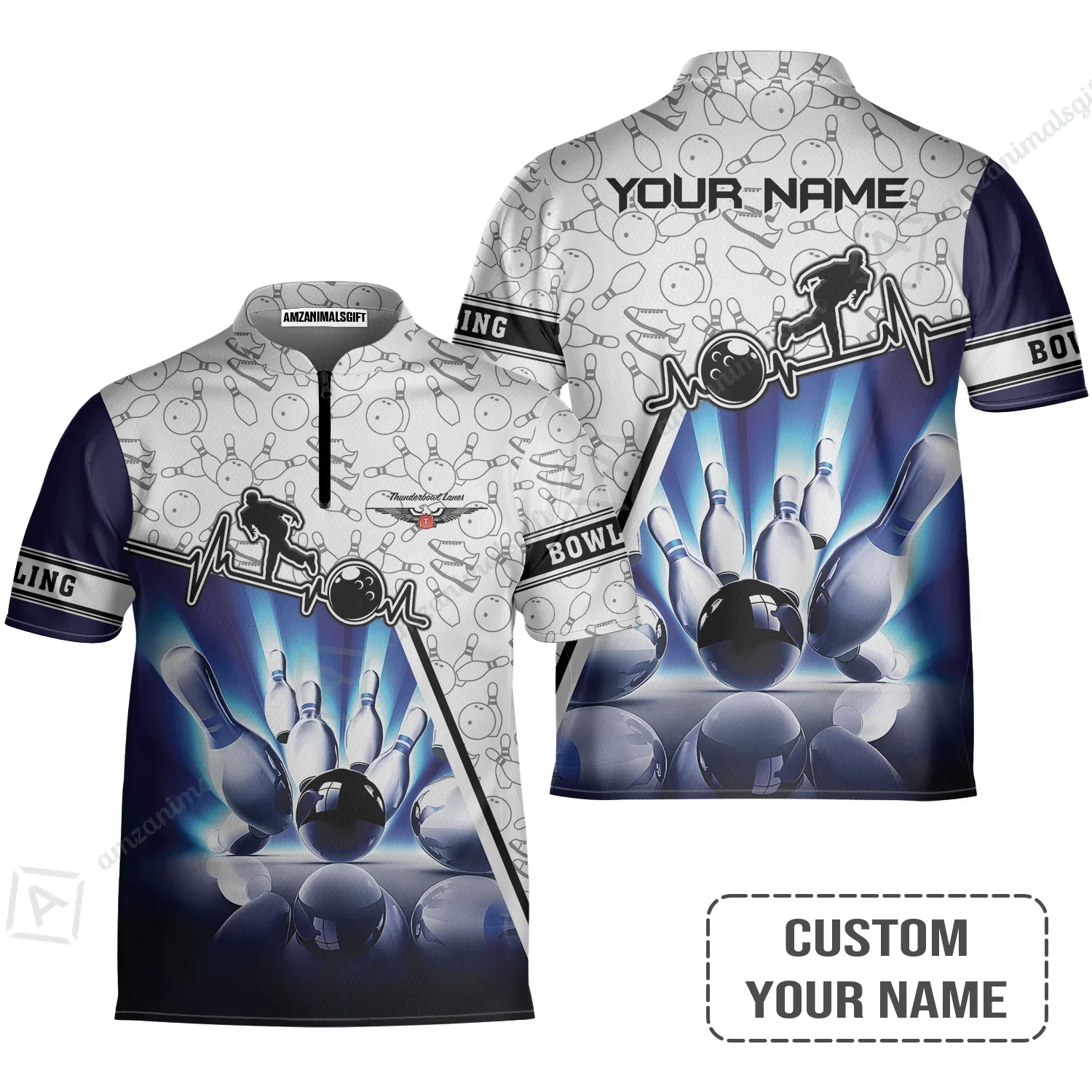 Personalized Name Bowling Hawaiian Shirt, Thunderbowl Lanes Unique Bowling Shirt For Men Women, Perfect Gift For Bowling Lovers, Bowlers - Image 5