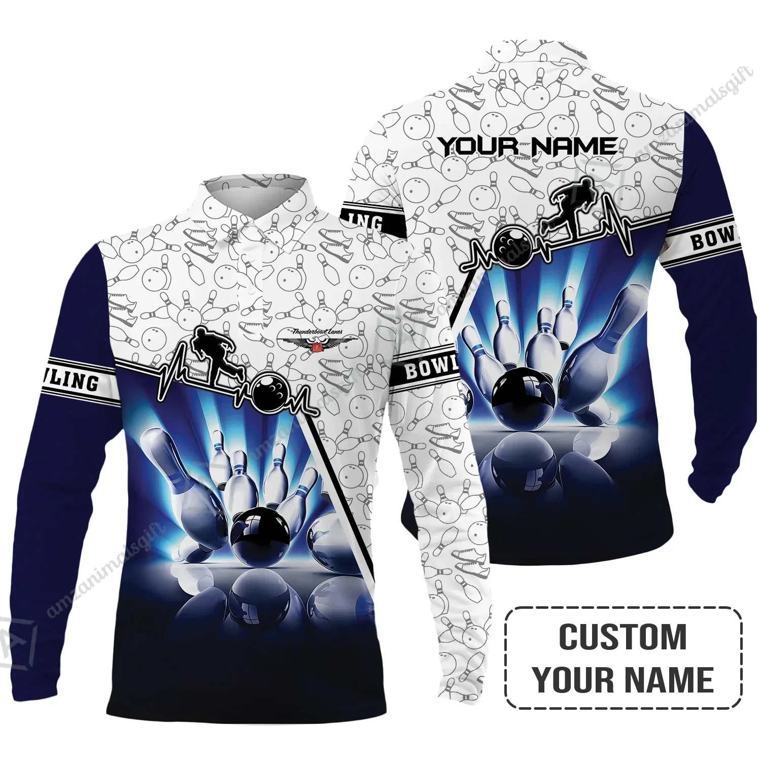 Personalized Name Bowling Hawaiian Shirt, Thunderbowl Lanes Unique Bowling Shirt For Men Women, Perfect Gift For Bowling Lovers, Bowlers - Image 7