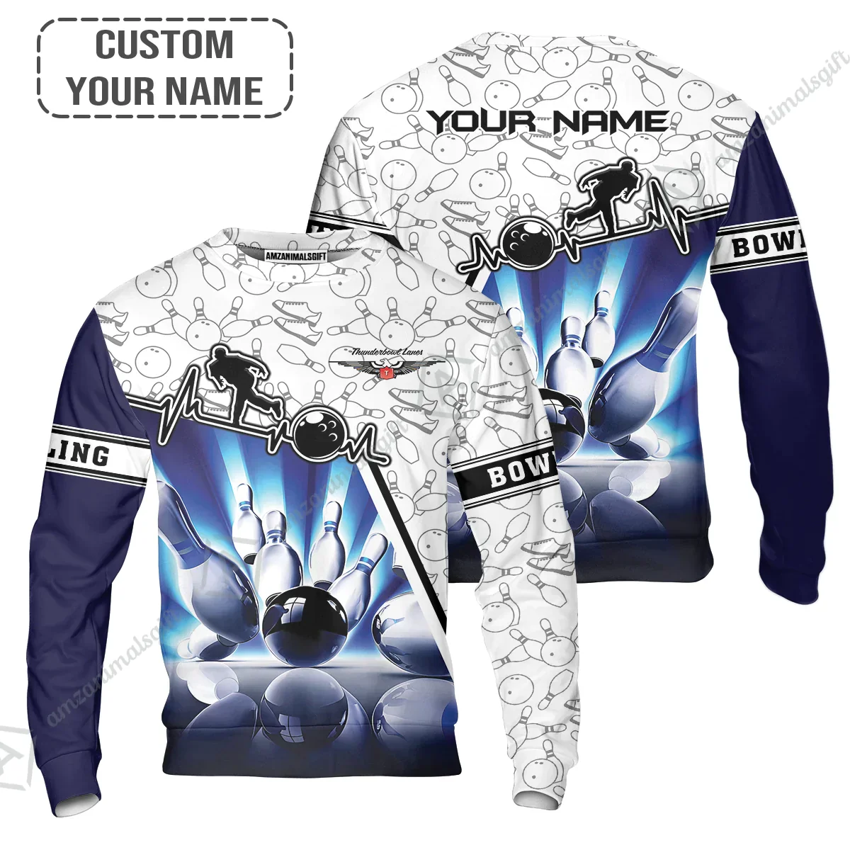 Personalized Name Bowling Hawaiian Shirt, Thunderbowl Lanes Unique Bowling Shirt For Men Women, Perfect Gift For Bowling Lovers, Bowlers - Image 8