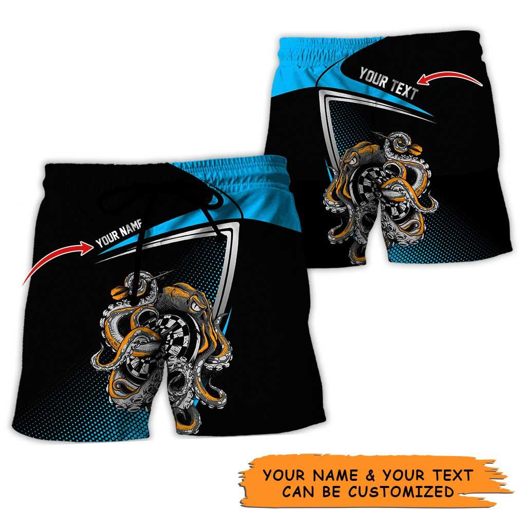 Personalized Name Darts Aloha Hawaiian Shirt - Amazing Darts And Octopus Pattern, In Darts We Trust Personalized Name Hawaiian Shirt For Men & Women - Image 8