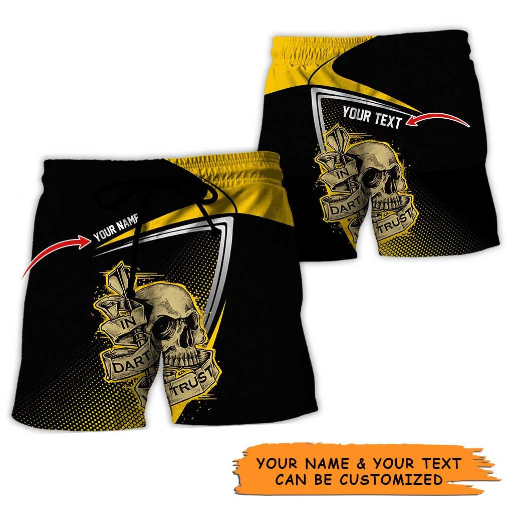 Personalized Name Darts Aloha Hawaiian Shirt - Amazing Darts And Skull Pattern, In Darts We Trust Personalized Name Hawaiian Shirt For Men & Women - Image 8