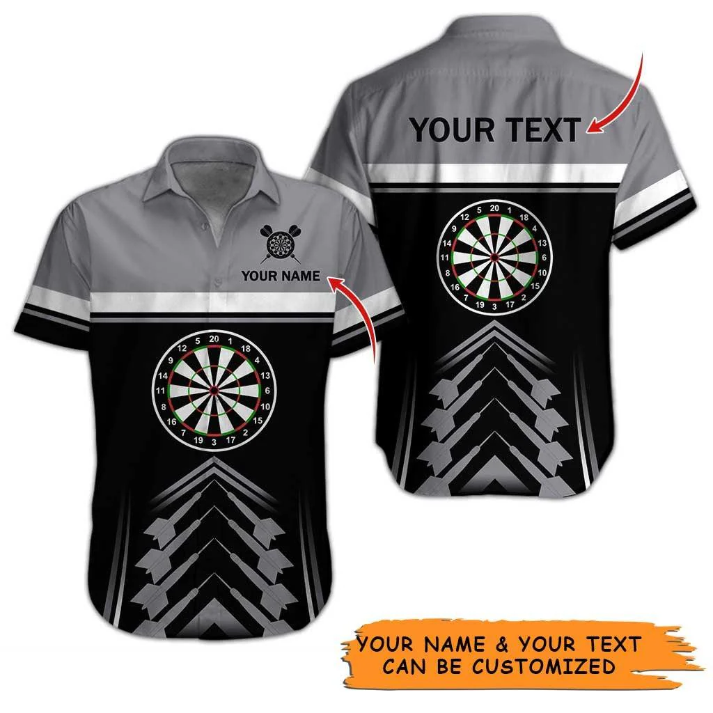 Personalized Name Darts Aloha Hawaiian Shirt - Amazing Darts Pattern Hawaiian Shirt Personalized Name Hawaiian Shirt For Men & Women, Darts Lover - Image 4