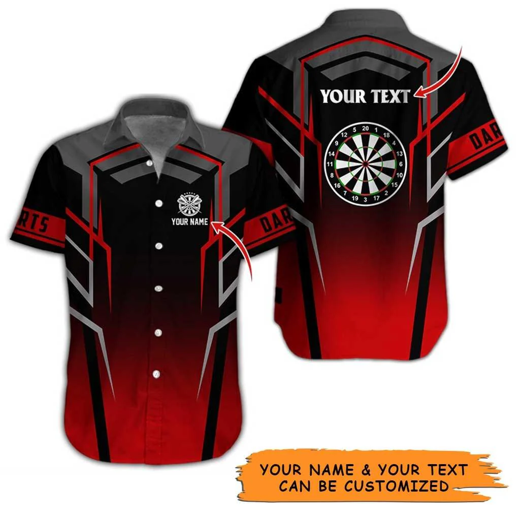 Personalized Name Darts Aloha Hawaiian Shirt - Amazing Darts Pattern Personalized Name Hawaiian Shirt For Men & Women, Darts Lover