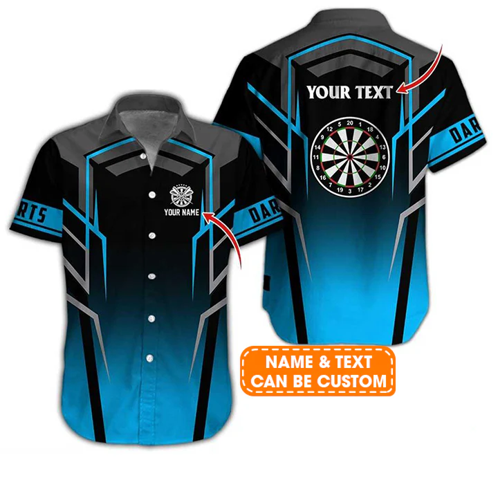Personalized Name Darts Aloha Hawaiian Shirt - Best Darts Pattern Personalized Name Hawaiian Shirt For Men & Women, Darts Lover - Image 2
