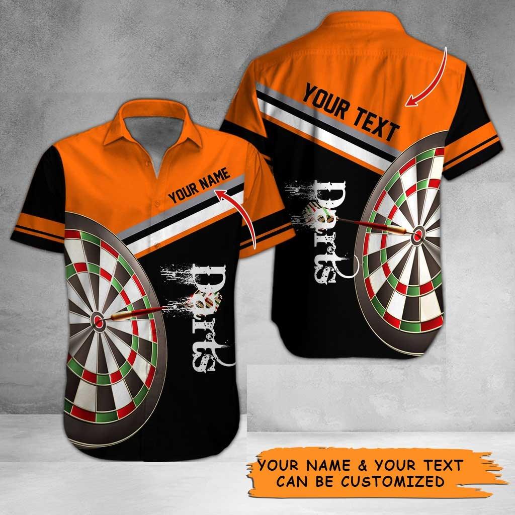 Personalized Name Darts Aloha Hawaiian Shirt - Colorful Darts And Stripe Pattern Hawaiian Shirt Personalized Name Hawaiian Shirt For Men & Women, Darts Lover - Image 6