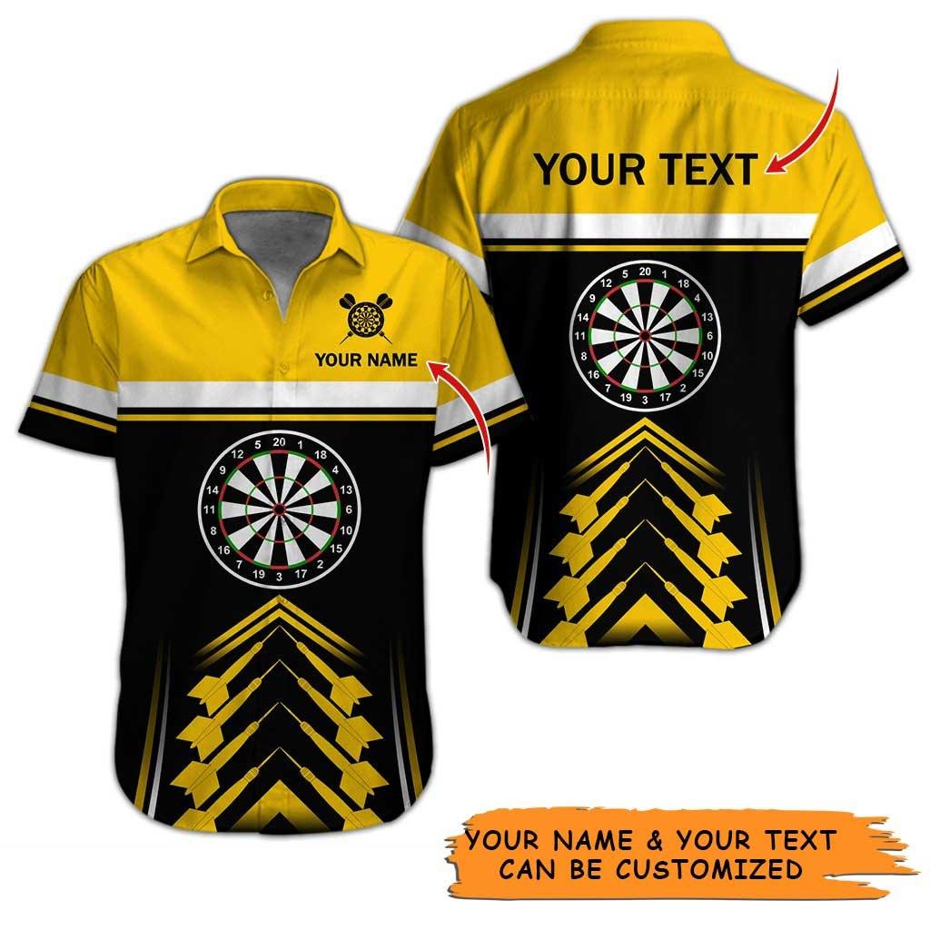 Personalized Name Darts Aloha Hawaiian Shirt - Colorful Darts Pattern Hawaiian Shirt Personalized Name Hawaiian Shirt For Men & Women, Darts Lover - Image 2