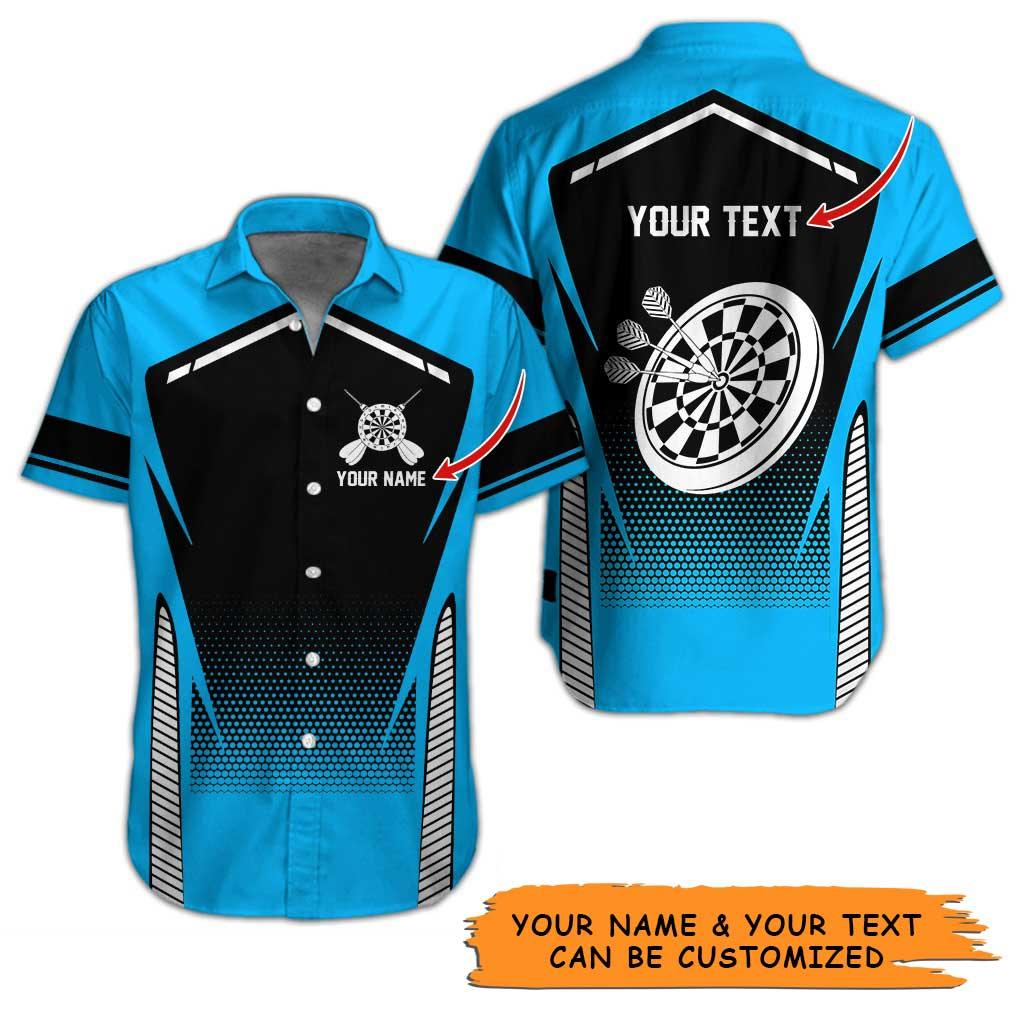 Personalized Name Darts Aloha Hawaiian Shirt - Cool Darts Pattern And Target Personalized Name Hawaiian Shirt For Men & Women, Darts Lover