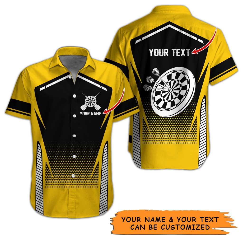 Personalized Name Darts Aloha Hawaiian Shirt - Cool Darts Pattern And Target Personalized Name Hawaiian Shirt For Men & Women, Darts Lover - Image 2