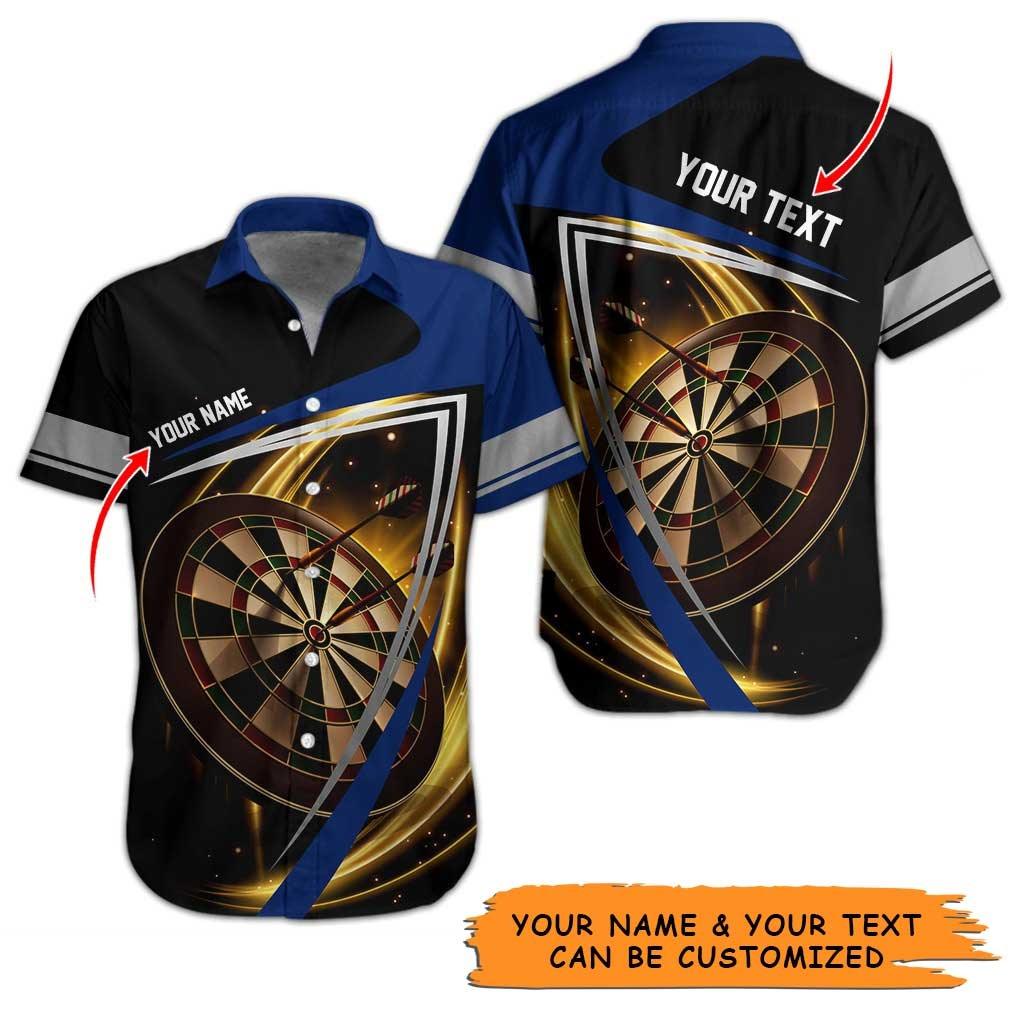 Personalized Name Darts Aloha Hawaiian Shirt - Darts Personalized Name Hawaiian Shirt, Brown Target Hawaiian Shirt For Men & Women, Darts Lover