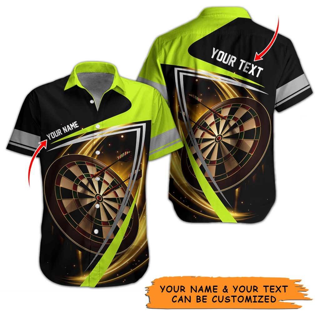 Personalized Name Darts Aloha Hawaiian Shirt - Darts Personalized Name Hawaiian Shirt, Brown Target Hawaiian Shirt For Men & Women, Darts Lover - Image 2