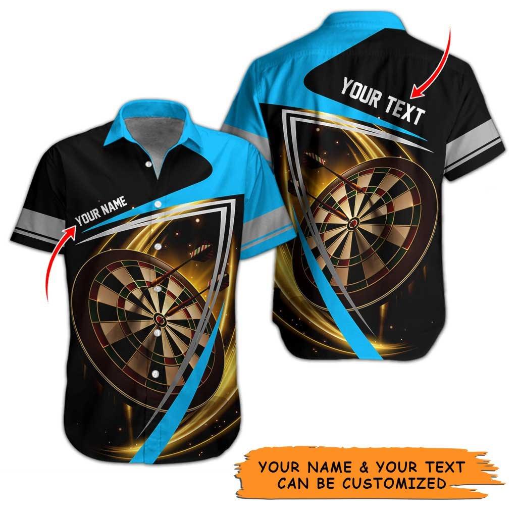 Personalized Name Darts Aloha Hawaiian Shirt - Darts Personalized Name Hawaiian Shirt, Brown Target Hawaiian Shirt For Men & Women, Darts Lover - Image 3