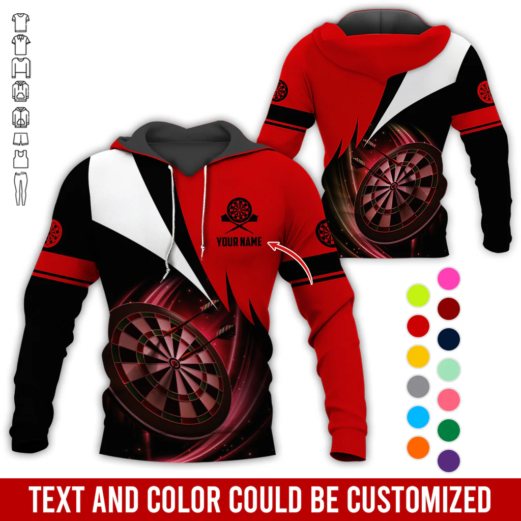Personalized Name Darts Premium Hoodie, Darts Team Is My Life Hoodie For Men & Women, Perfect Gift For Darts Lovers, Friend, Family - Image 3