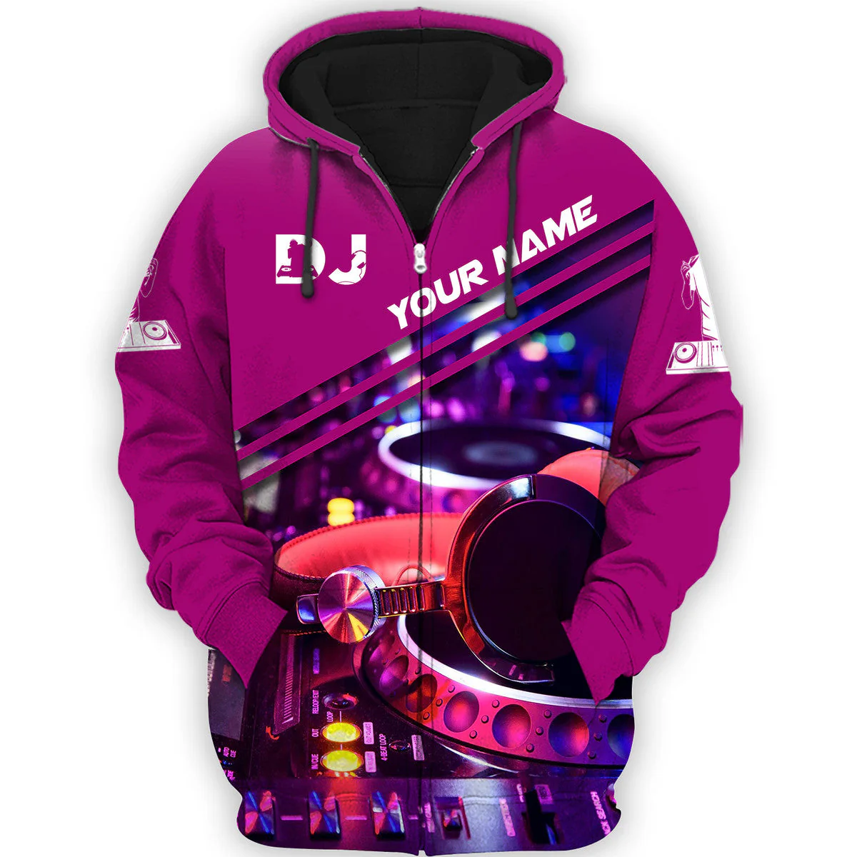 Personalized Name Disc Jockey Shirts - Custom Name DJ Shirts, DJ Clothing, Deejay Red Clothings, Perfect DJ Shirts for Men & Women - Image 2