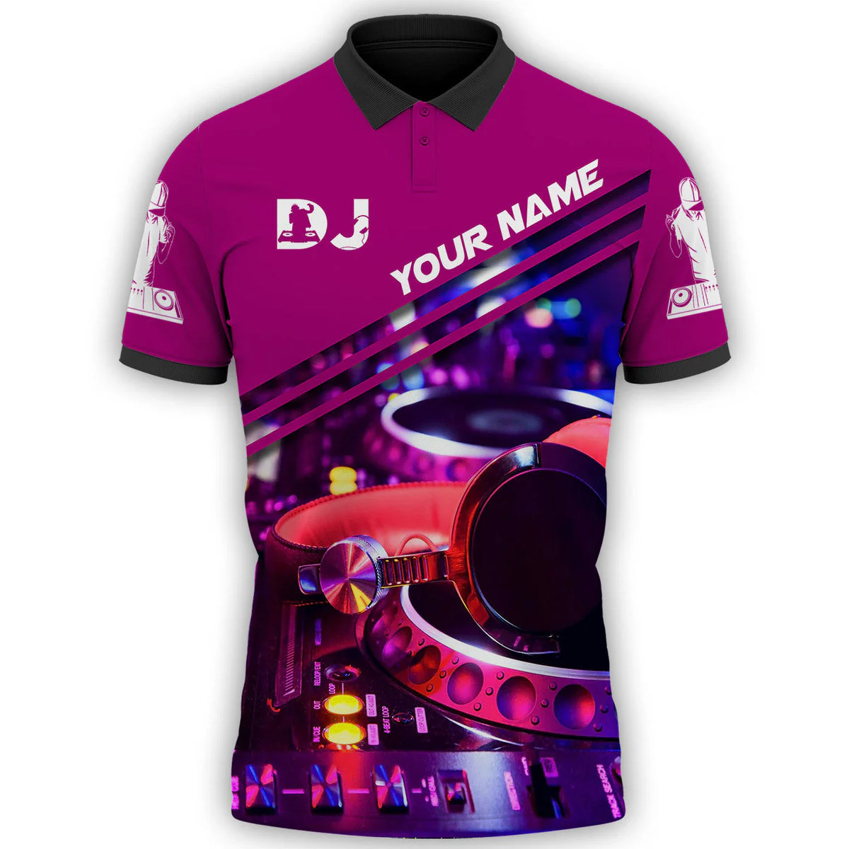 Personalized Name Disc Jockey Shirts - Custom Name DJ Shirts, DJ Clothing, Deejay Red Clothings, Perfect DJ Shirts for Men & Women - Image 5