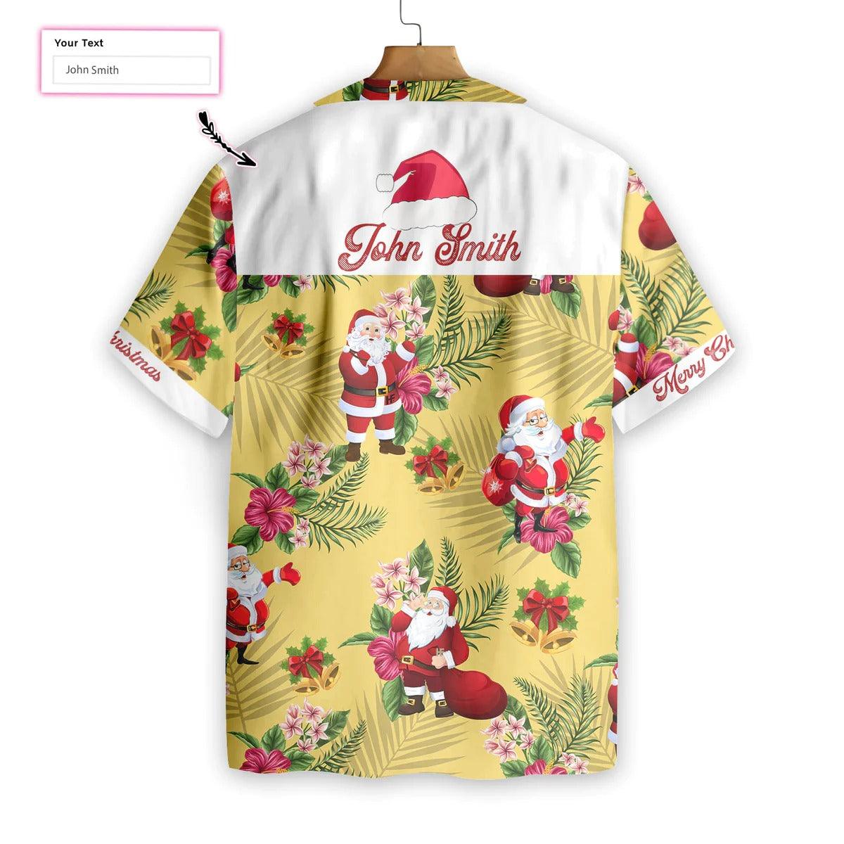 Personalized Name Merry Christmas Santa Claus Custom Hawaiian Shirt - Perfect Gift For Lover, Friend, Family - Image 4