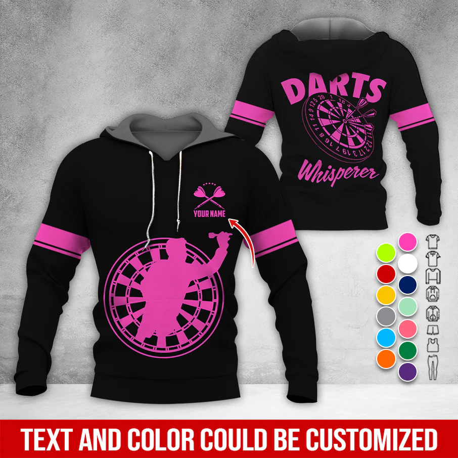 Personalized Name Premium Hoodie, Darts Whisperer Hoodie, Perfect Gift For Darts Lovers, Friend, Family - Image 9