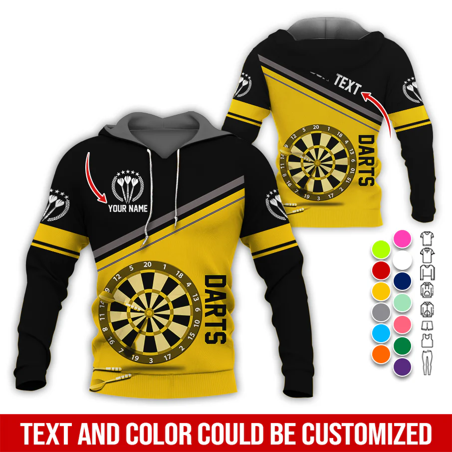 Personalized Name & Text Darts Premium Hoodie, Darts Is My Life Hoodie For Darts Player, Perfect Gift For Darts Lovers, Friend, Family - Image 5