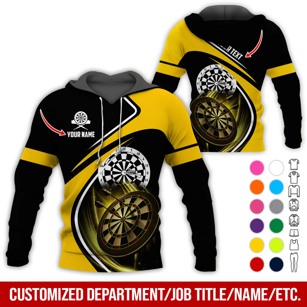 Personalized Name & Text Darts Premium Hoodie, Perfect Gift For Darts Player, Darts Lovers, Friend, Family - Image 6
