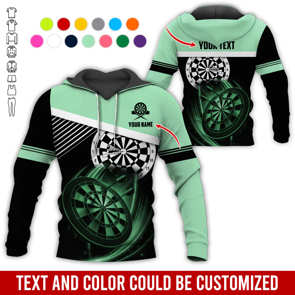 Personalized Name & Text Darts Premium Hoodie, The Dart is a unique Hoodie, Perfect Gift For Darts Player, Darts Lovers, Friend, Family - Image 3