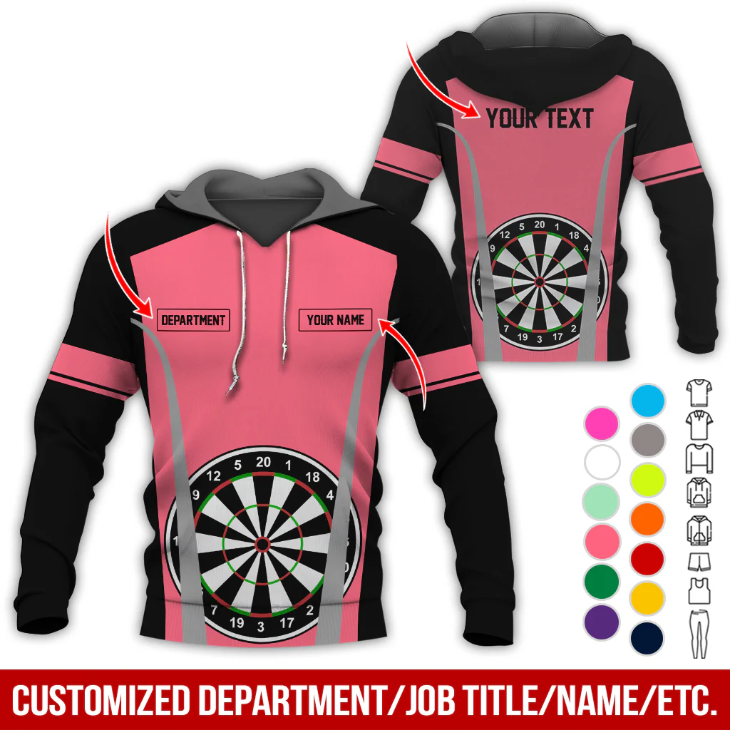 Personalized Name, Text & Department Darts Premium Hoodie, Play Darts Pattern Hoodie, Perfect Gift For Darts Lovers, Friend, Family - Image 11