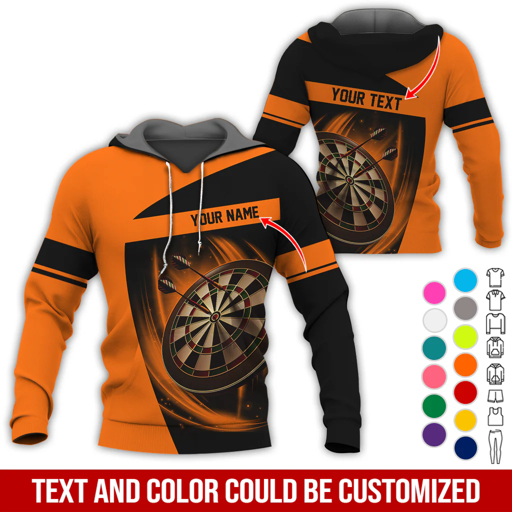 Personalized Name & Text Premium Hoodie, Darts Team Is My Life Hoodie, Perfect Gift For Darts Lovers, Darts Player - Image 11