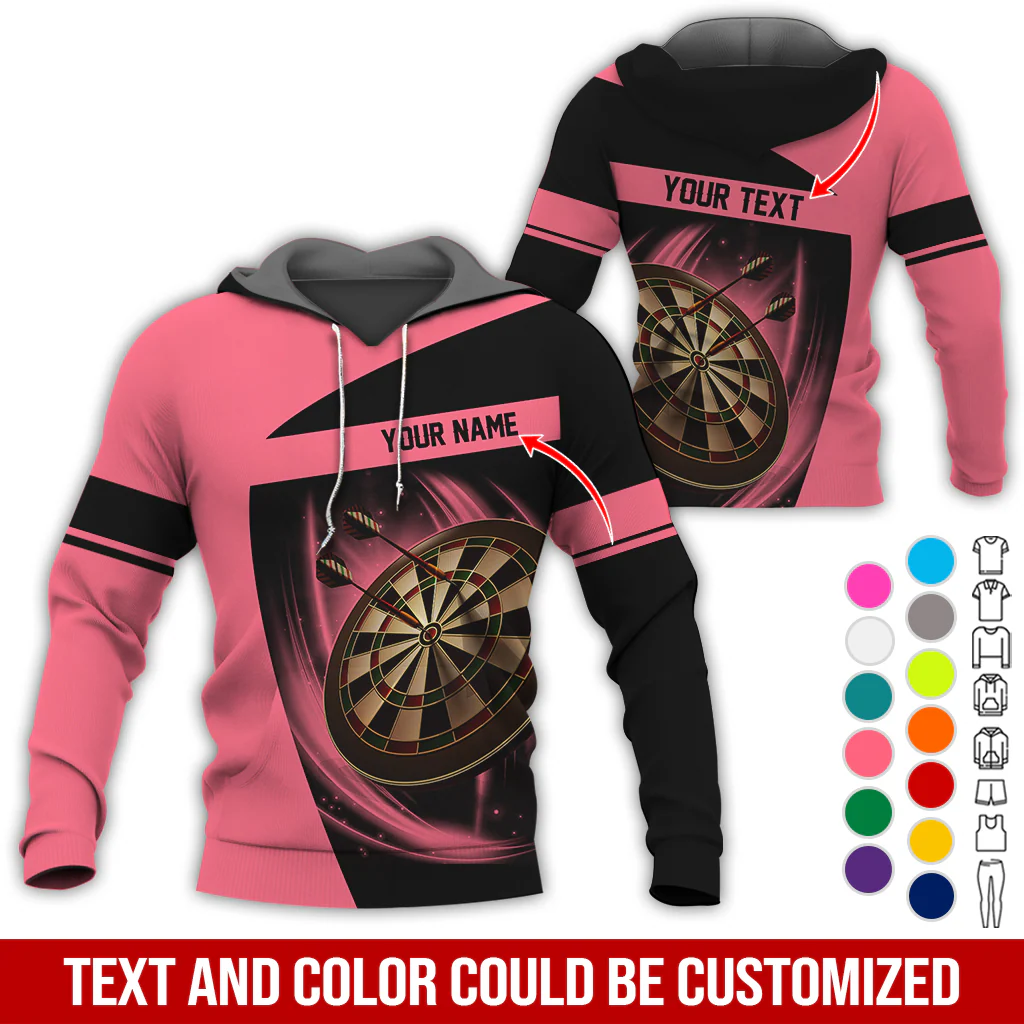 Personalized Name & Text Premium Hoodie, Darts Team Is My Life Hoodie, Perfect Gift For Darts Lovers, Darts Player - Image 12