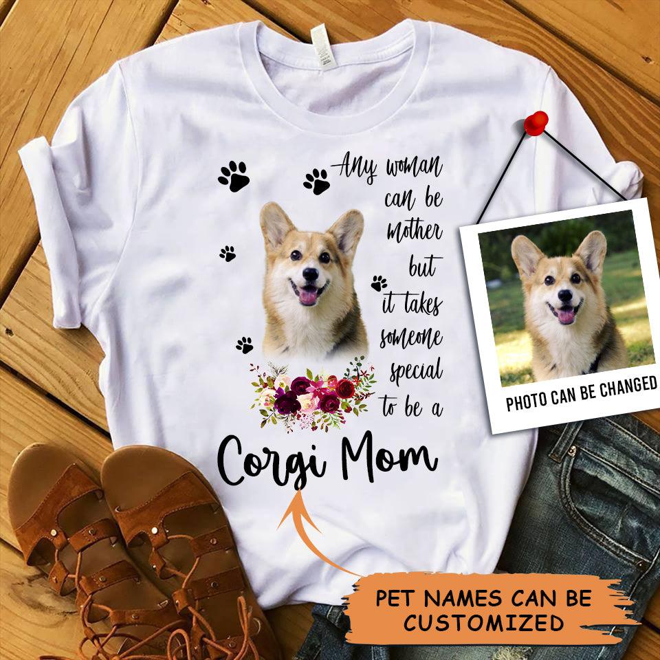 Personalized Pembroke Welsh Corgi Mom T Shirts, Happy Mother's Day From Corgi For Humans, Women's Corgi Gifts Corgi Cute Corgi Puppy T Shirts