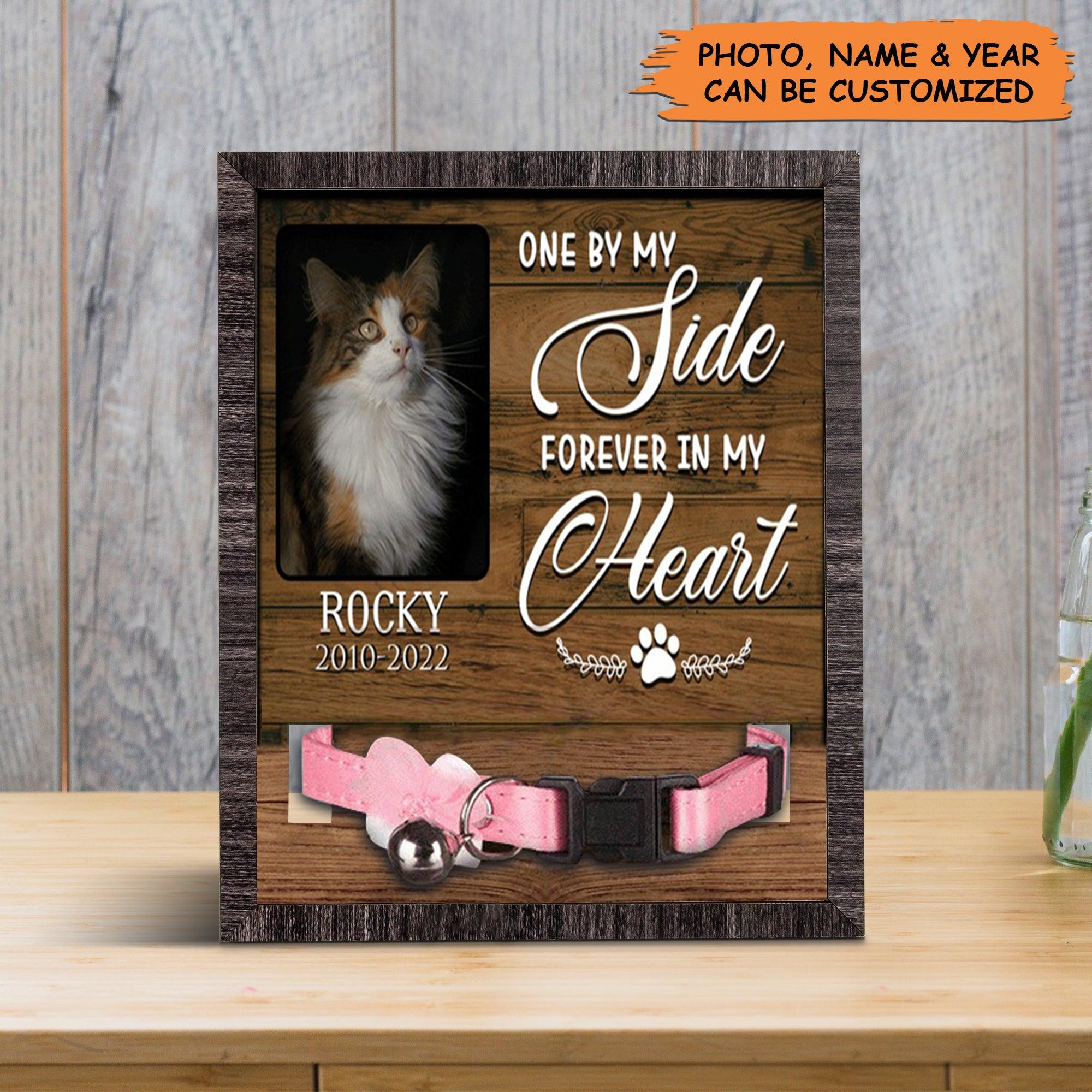 Personalized Pet Collar Frame- A Norwegian Forest Cat Picture Frames Memorial, Pet Loss Sympathy, Custom Memorial Pet Collar Sign- Gift For Pet Lovers - Image 4