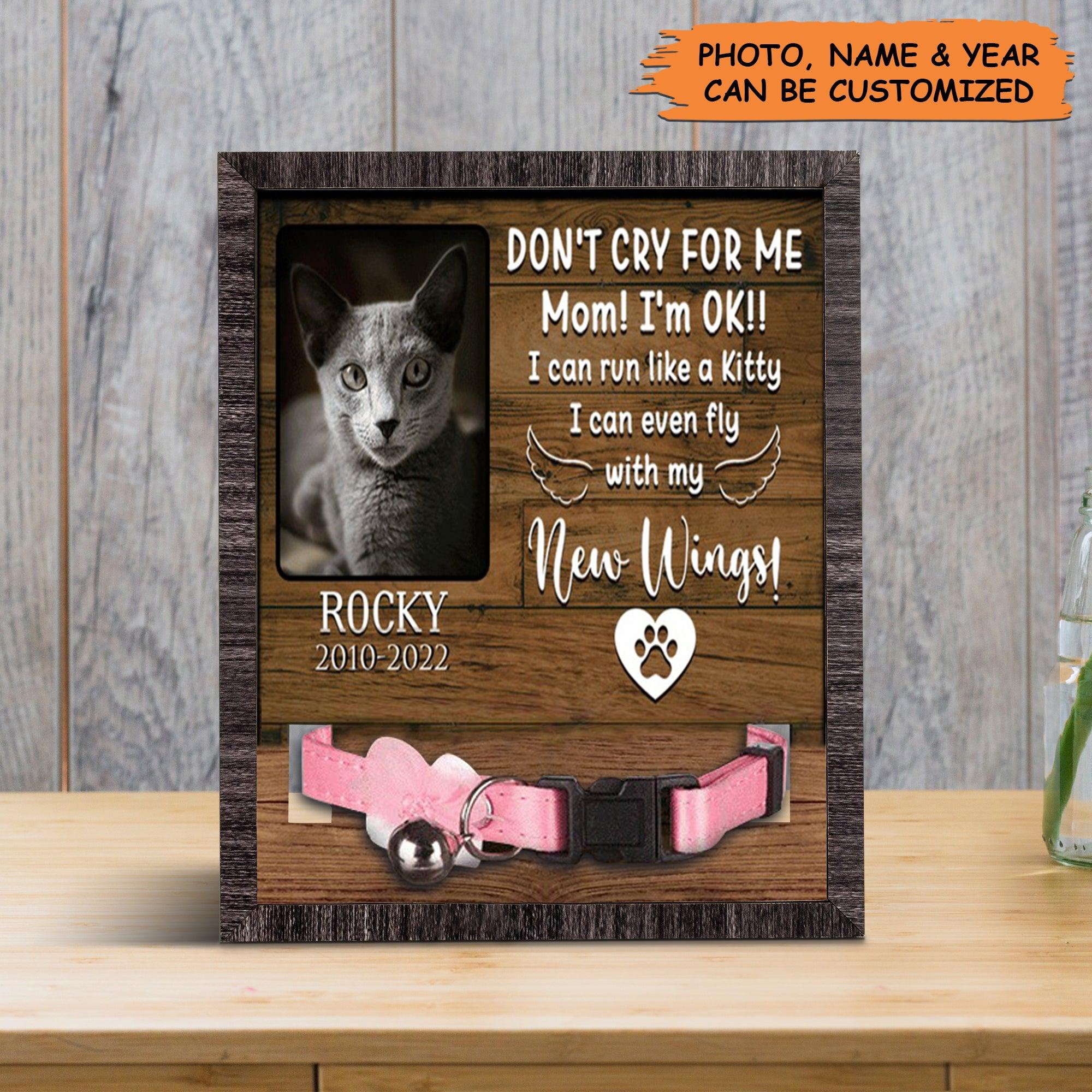 Personalized Pet Collar Frame - A Russian Blue Cat Picture Frames Memorial, Pet Loss Sympathy, Custom Memorial Pet Collar Sign - Gift For Pet Lovers