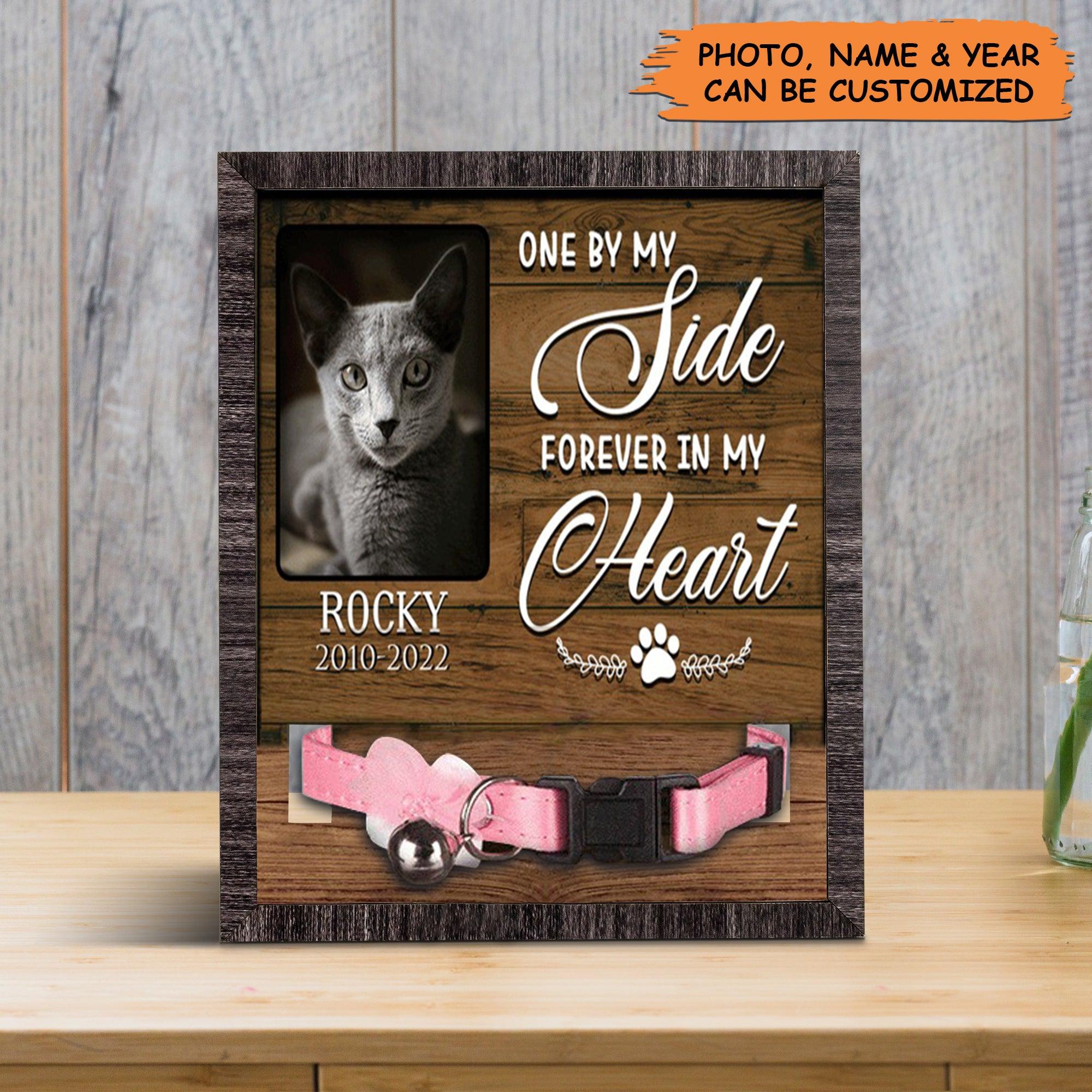 Personalized Pet Collar Frame - A Russian Blue Cat Picture Frames Memorial, Pet Loss Sympathy, Custom Memorial Pet Collar Sign - Gift For Pet Lovers - Image 3