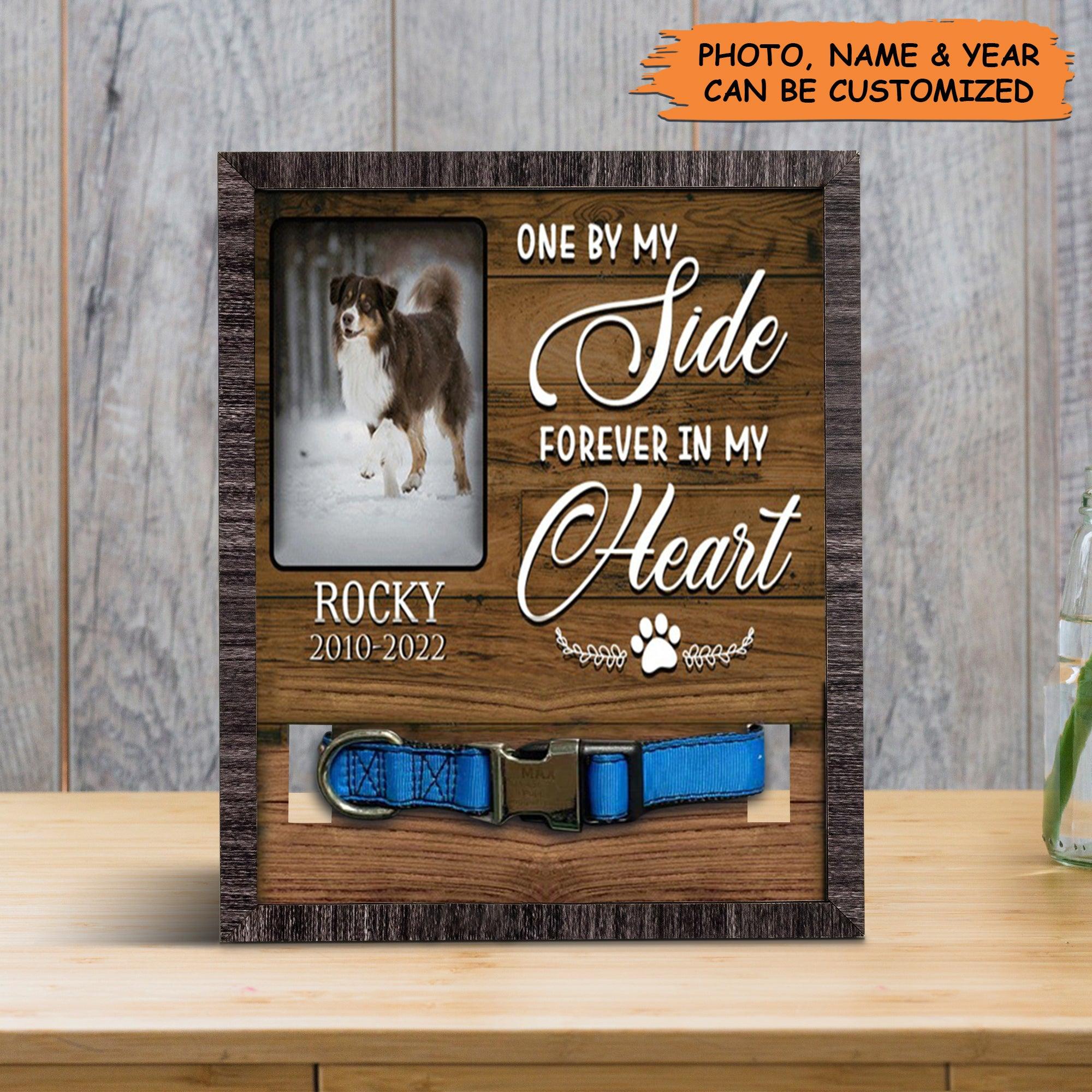 Personalized Pet Collar Frame - Custom A Australian Shepherd Picture Frames, Pet Loss Sympathy, Memorial Pet Collar Sign - Gift For Grieving Pet Owner - Image 4